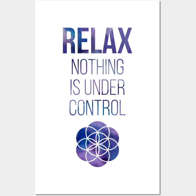 Relax Mindfulness Buddha Quote Wall Art by maboles